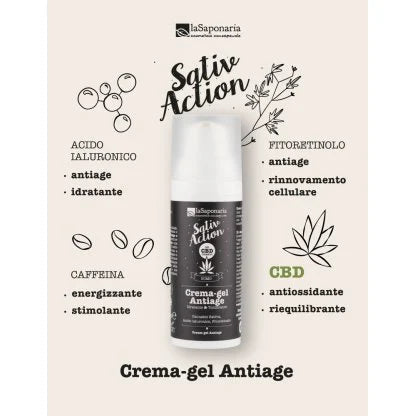 Crema Gel Viso Uomo Antiage 50ml (La Saponaria)