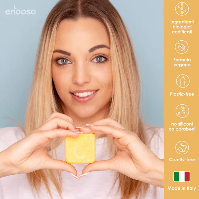 Shampoo Solido Lenitivo Illuminante Enooso 65gr