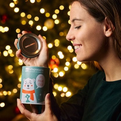 Salvadanaio Orso Polare- Kit Viso (La Saponaria)